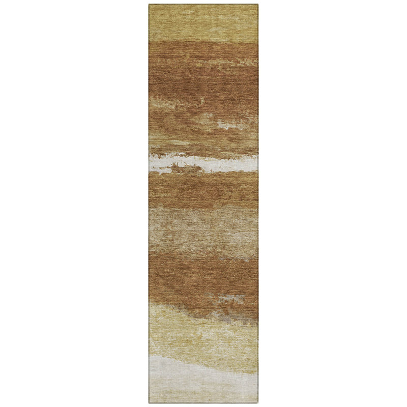 Machine Washable Indoor/Outdoor Arline ACN2169 Striped Rug, Runner 2'3" x 7'6"