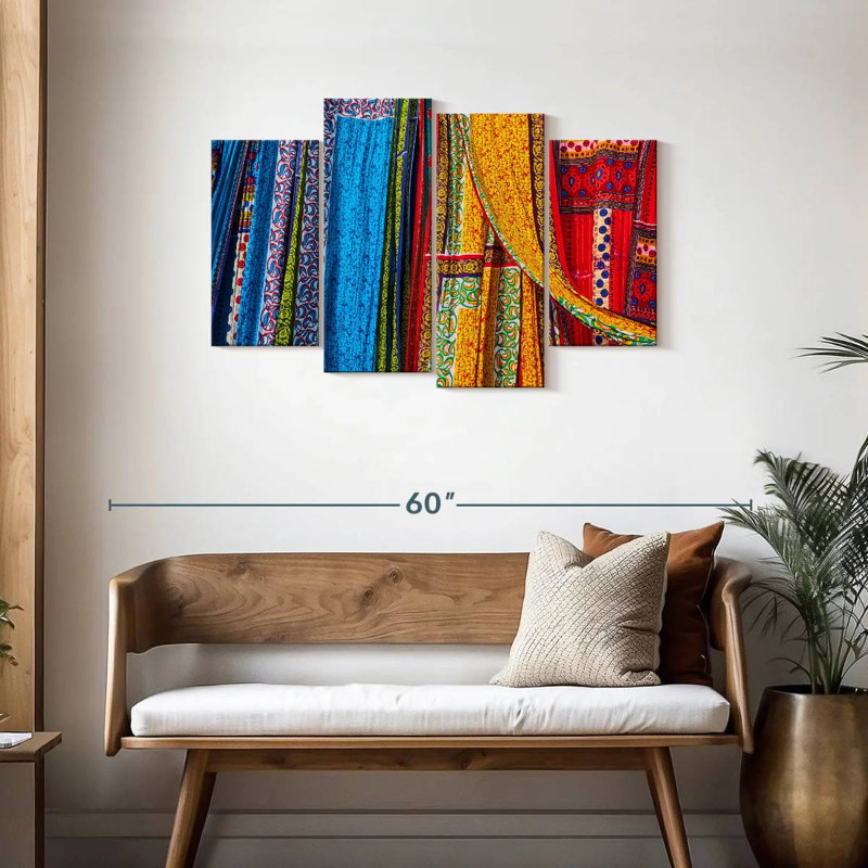 Kerner Sari Fabrics, 27" H x 43" W