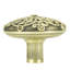 KNOB; DECORATED WITH SWAROVSKI® LT. COLORADO TOPAZ CRYSTAL; BURNISH BRASS