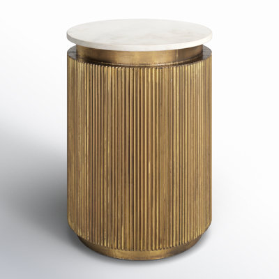 Packer Marble Top End Table