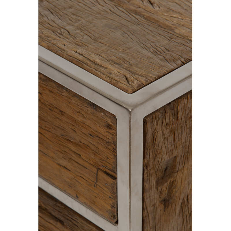 Espinal 45cm W Metal Bedside Table