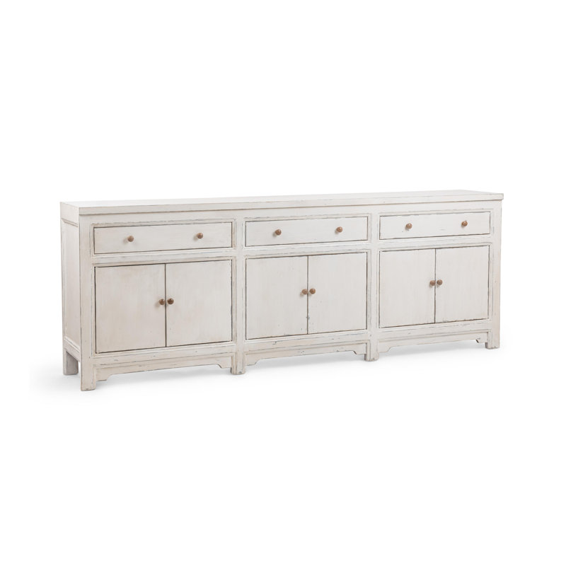 Winford Reclaimed Pine Sideboard Cabinet, Coastal Cream