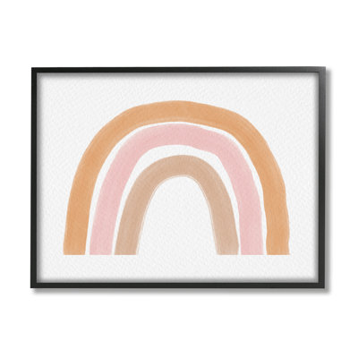 Motif neutre de rayures arc-en-ciel roses neutres - imprimé