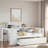 Wood Daybed With Trundle, Storage Drawers, Side Shelves And Desk-835404159-835404153