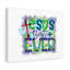 Jesus Best Ever 1 Piece Wrapped Canvas Wall Art-868294121