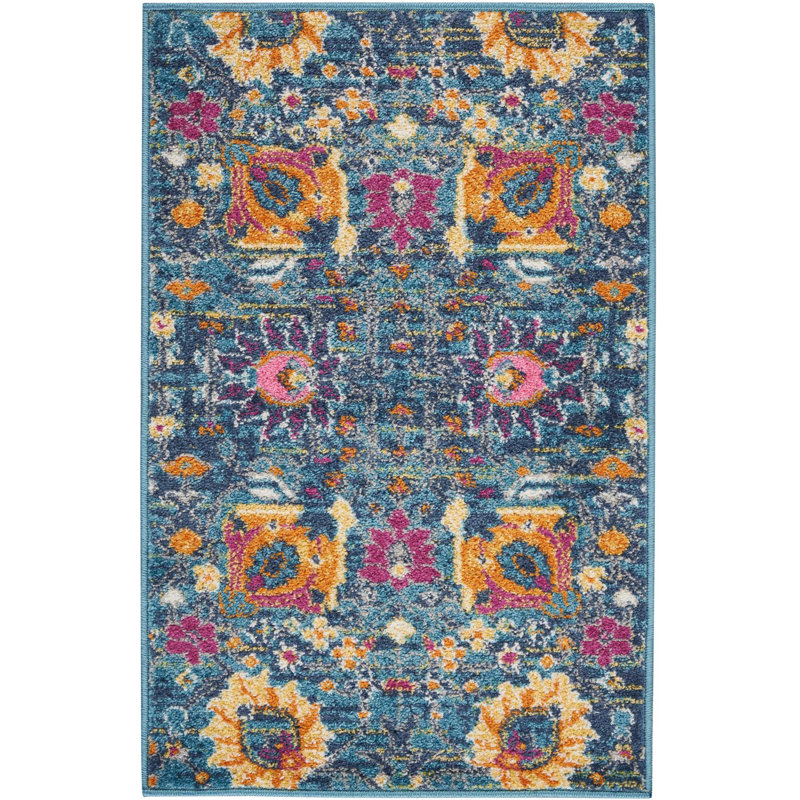 Justien Floral Indoor Rug, Rectangle 1'10" x 2'10"
