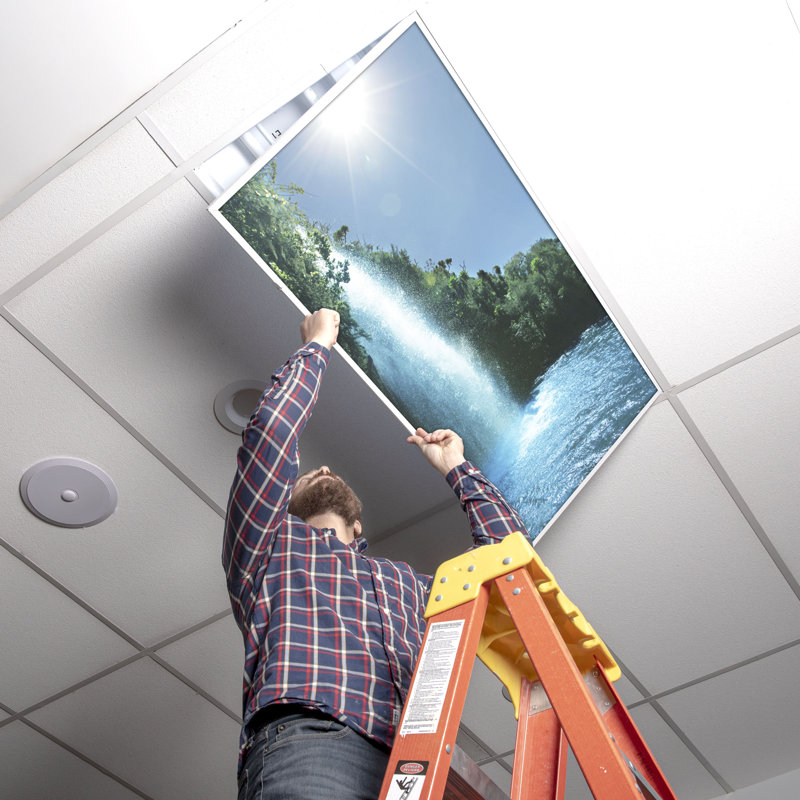 Octo Lights - Fluorescent Light Covers - Flexible Decorative Light Diffuser Panels - Waterfall - For Classrooms And Offices - Waterfall 008