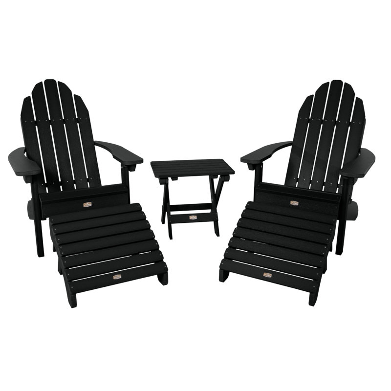 Mountain Bluff Adirondack Chair with Ottoman, Abyss