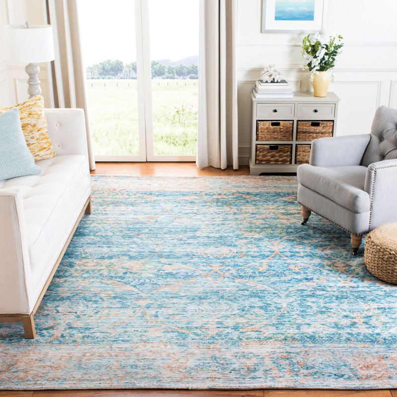 Tapis de performance géométrique tissé à la main Amanda, Rectangle 6 pi x 9 pi