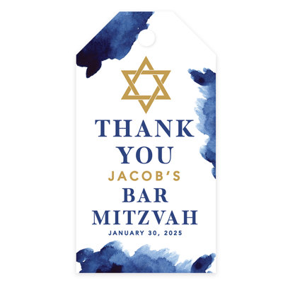 60 Piece Disposable Paper Plastic Paper Bar and Bat Mitzvah Disposable Party Supplies for Guests