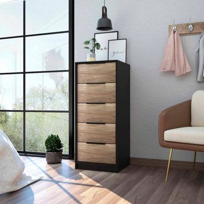 Commode verticale 5 tiroirs Kaia