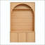 Arbre d'entrée tout-en-un Farmhouse avec design arqué et 3 armoires-130160281