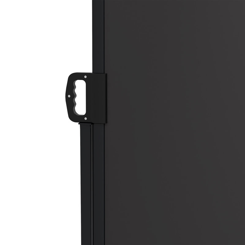 Dakota Fields 400cm W Polyester Cover Retractable Freestanding Awning, Black, 160cm H x 400cm W x 18.5cm D