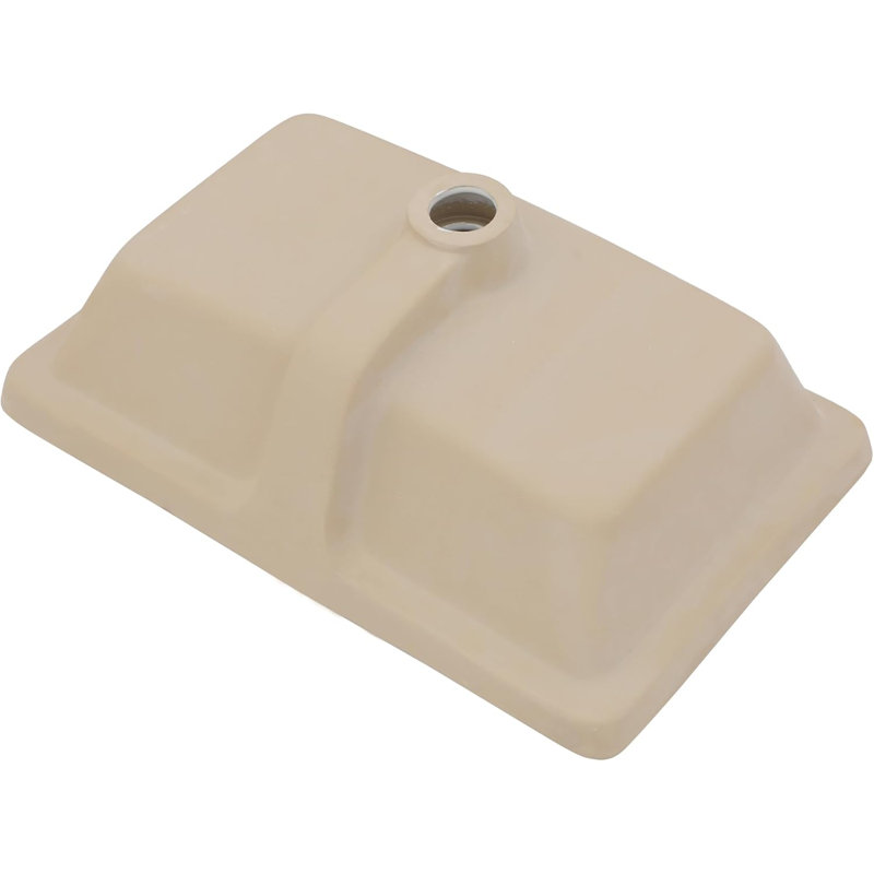 Lavabo de salle de bain moderne encastré en céramique avec trop-plein, conception rectangulaire pour meuble-lavabo