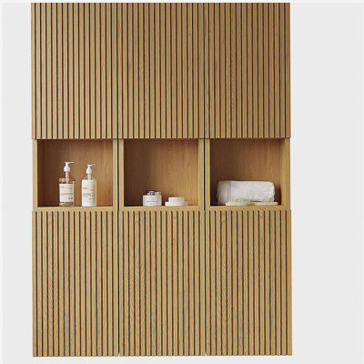 Armoire murale de salle de bain de 41 po, composée de 6 armoires avec portes, pouvant être utilisée individuellement ou en combinaison, convenant à la salle de bain, au salon et à la buanderie, couleur grain de bois de chêne Corolla