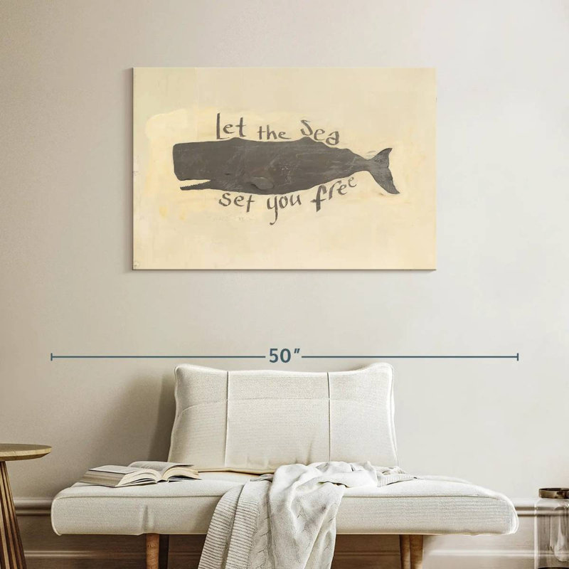 Crowle Whale Words, 26" H x 39" W