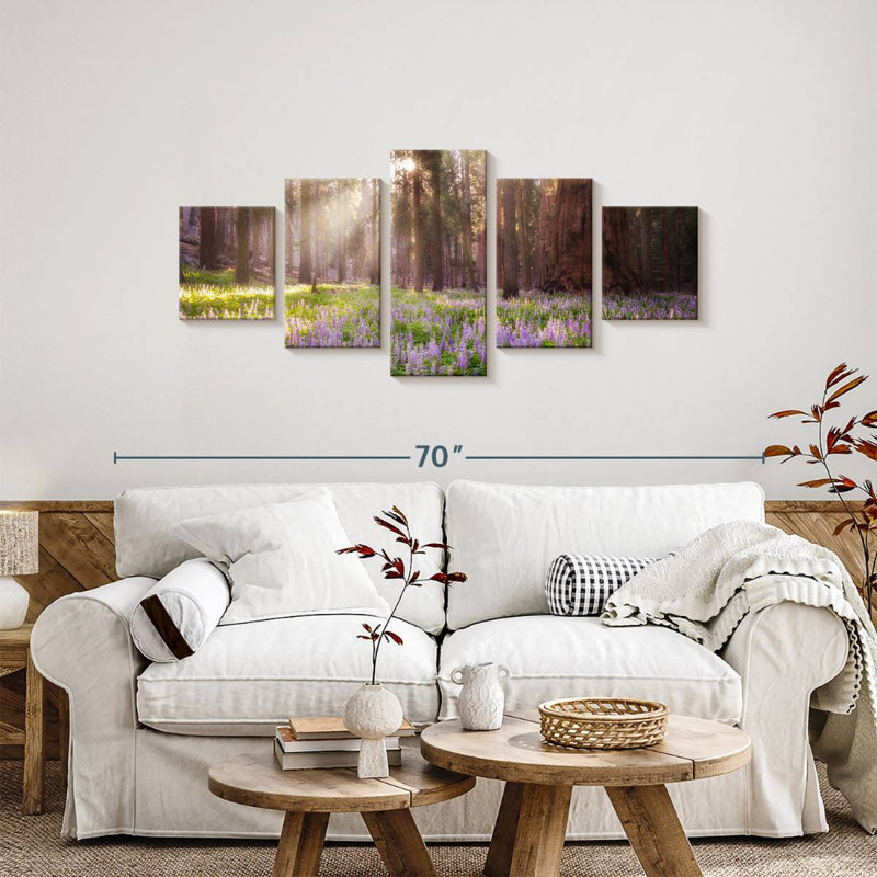 Forest Lupine Flowers, 24" H x 55" W