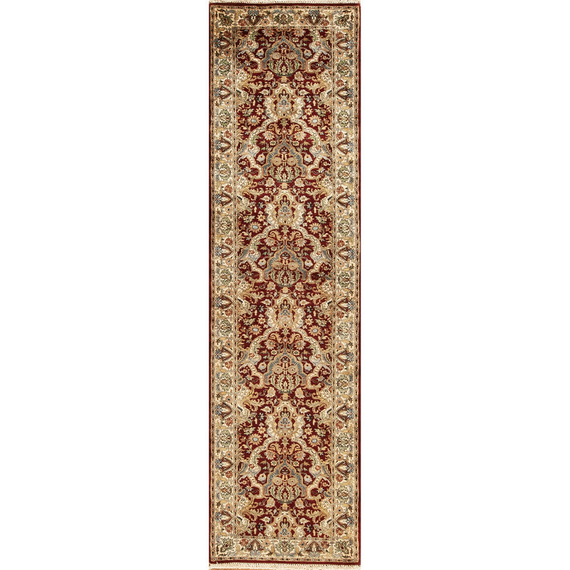 Hand Knotted Wool Area Rug, Runner 2'6" x 8'