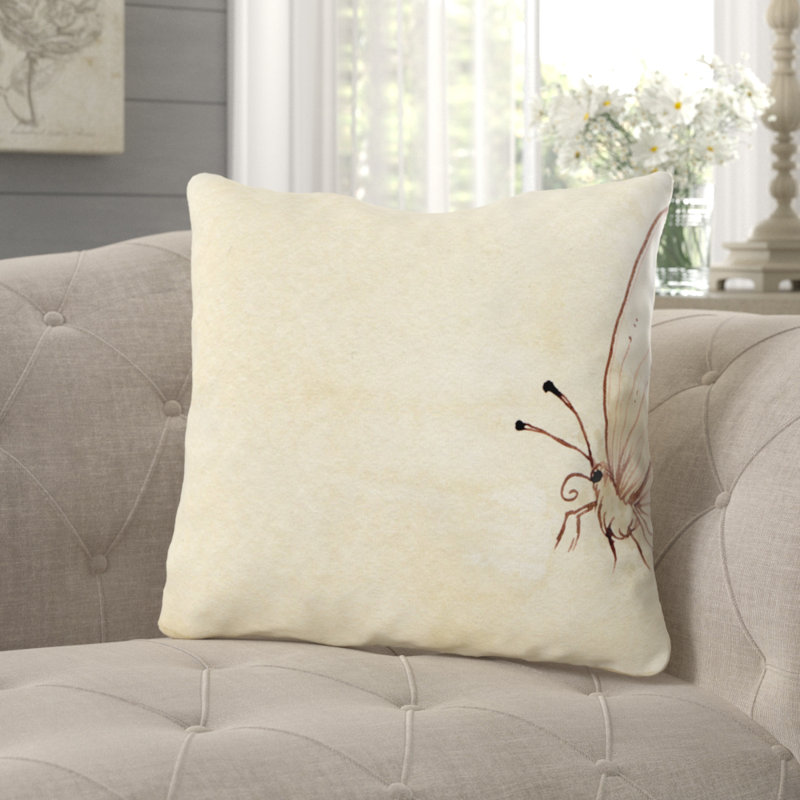 Coussin Butterfly, Microsuède, Intérieur