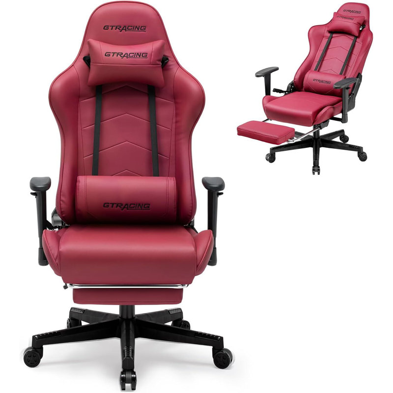 Gaming Chair Breathable Fabric,Racing Style Computer Chair For Adult,Adjustable Reclining Backrest And Lumbar Support,Stylish High Back Chair For Gaming And Office