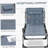 Outsunny Padded Folding Chaise Lounge Chair, Outdoor 6-Level Reclining Camping Tanning Chair with Headrest for Beach, Yard, Patio, Pool, Gray-1072644139