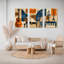 Tableau abstrait d'instruments de musique sur toile (lot de 3)-1738215703
