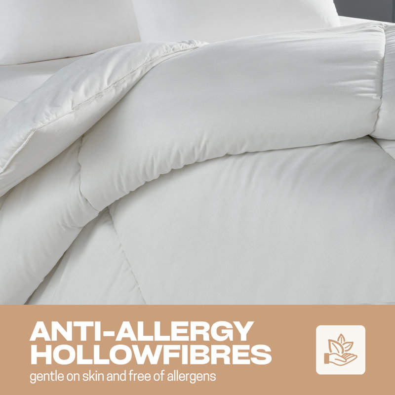 NightComfort Egyptian-Quality Cotton Anti-Allergy Winter Season 13.5 Tog Duvet, Double