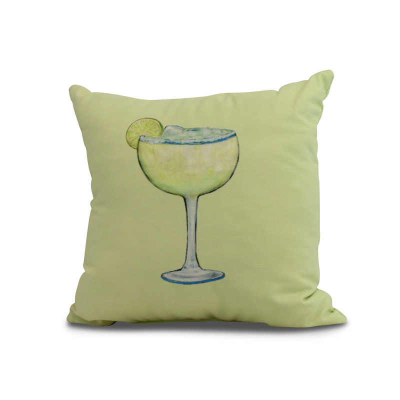 Palm Beach Reversible Throw Pillow, Light Green, 16" x 16"