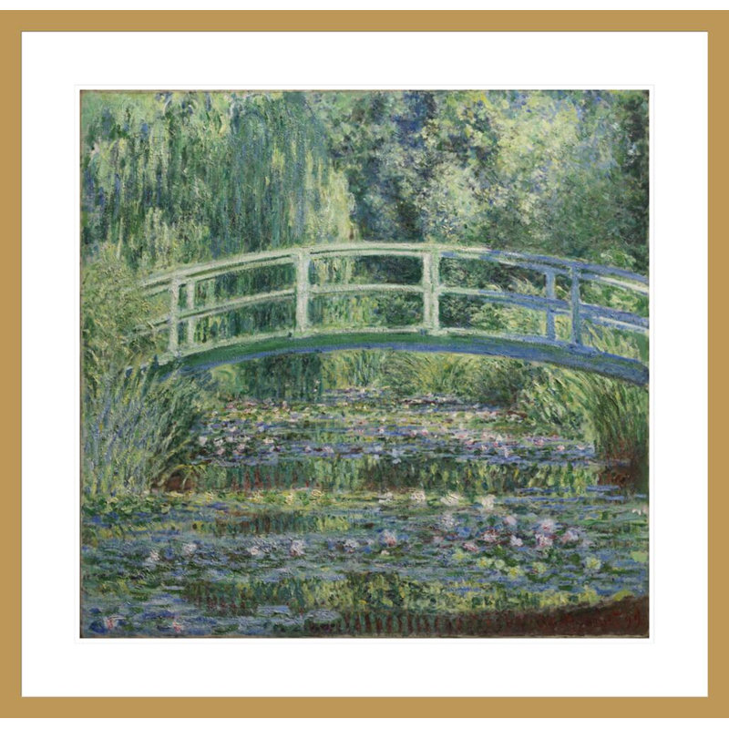 Nymphéas et pont japonais par Claude Monet, impression giclée encadrée, H 33,5 po x l 34,47 po