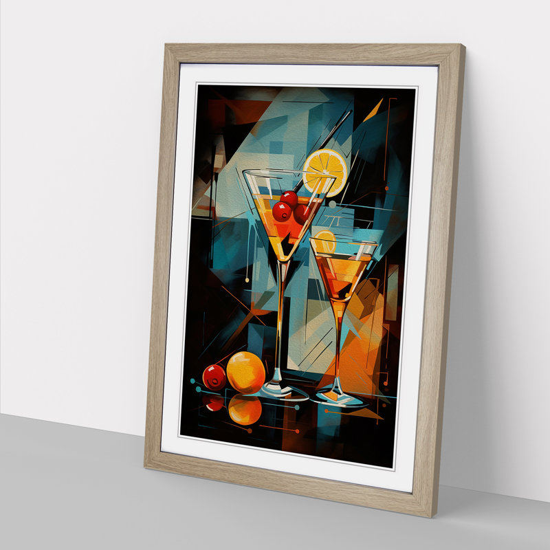 Single Picture Frame Print on Wood, 64cm H x 46cm W, Oak Framed