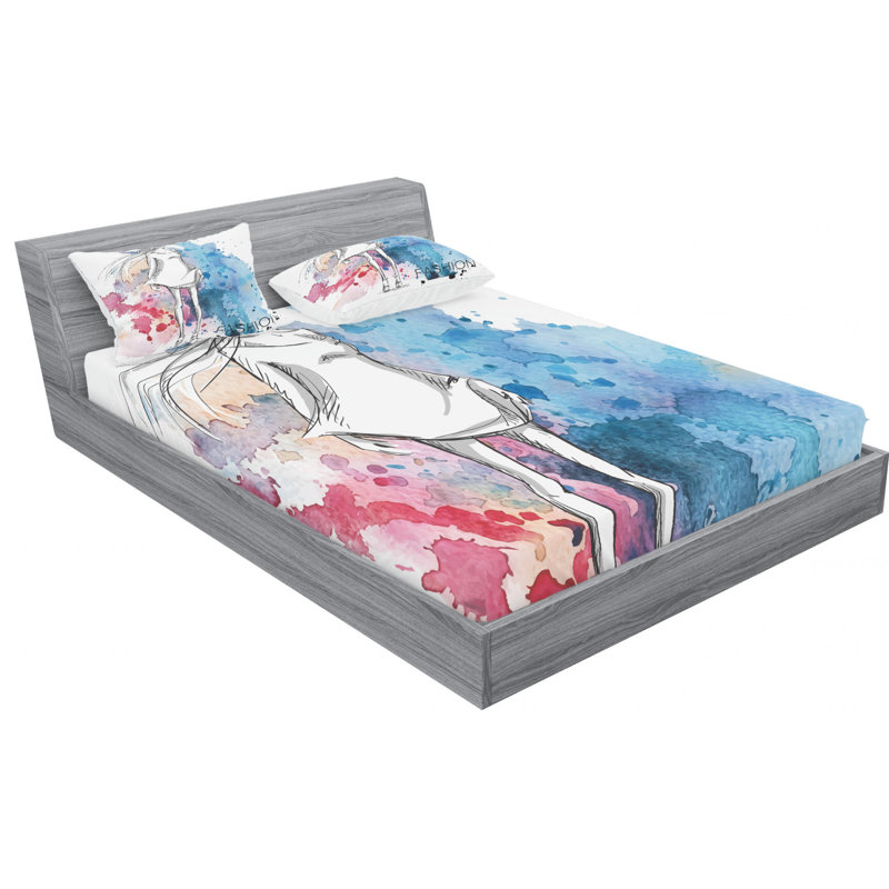 Microfiber Sheet Set, Full Sheet Set with Fitted Sheet