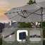 Parasol à double face 13 po x 7,2 pi à énergie solaire avec grand auvent-453908782
