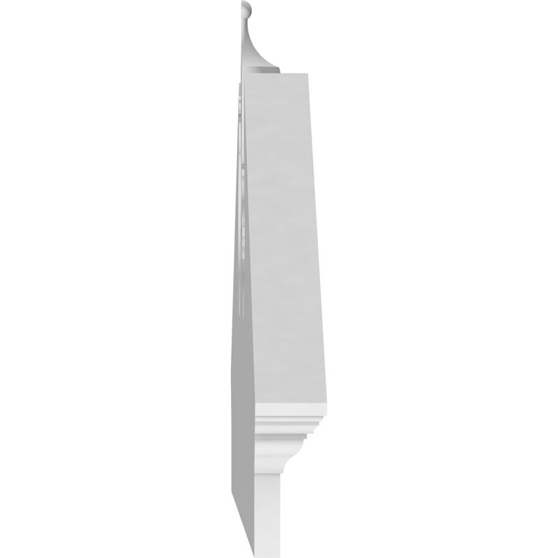 Acorn Architectural Grade PVC Combination Pediment (Pitch 6/12), 22-7/8" H  x 64" W  x  2-3/4" D