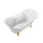 Baignoire de trempage sur pattes 68 "avec drain, pattes et plateau en bambou 68" Streamline-607679914-607679911