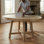 Table de salle à manger extensible de 42 à 58 po pour 6 personnes - Table ronde en bois avec base en X durable