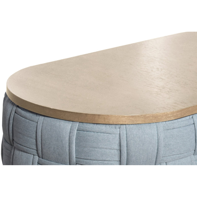 Saree Light Teal Chenille Coffee Table