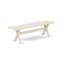 L'ensemble de table de salle à manger 6 pièces contient une table de cuisine rectangulaire avec des pieds en X et 4 chaises Parson en tissu de lin avec un banc, blanc lin-1569026889