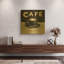 « Coffee Spot I » de James Wiens, tableau mural en métal doré, 61 cm x 61 cm-190125693