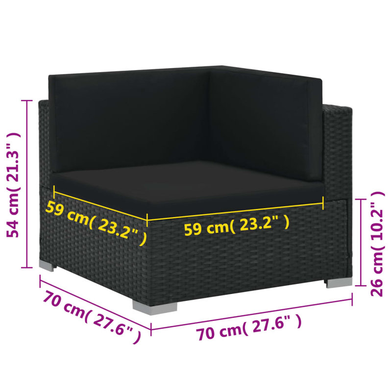 6 Piece Sectional with Cushions