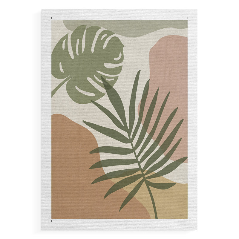 Mid Century Palm I - Impression sur toile seulement - NON-CADRE, H 36 po x l 24 po