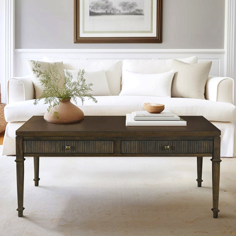 Fluted 2-Drawer Coffee Table