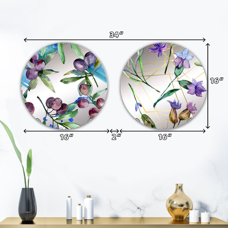 Ensemble de 2 miroirs sans cadre