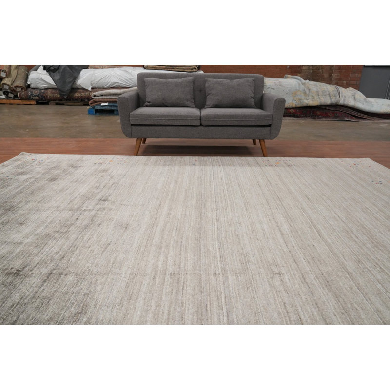 Tapis tribal fabriqué à la main de style Gabbeh 9 x 12
