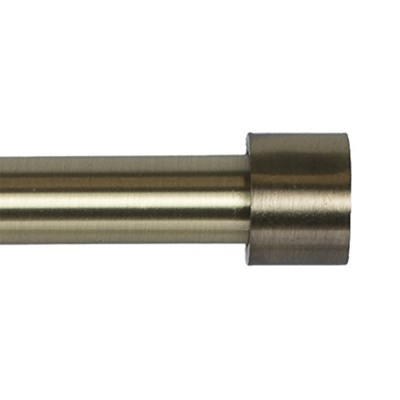 Tringle à rideaux simple réglable de 28 à 48 po Liliya, H 1 po x l 84 po x P 1 po, Laiton antique