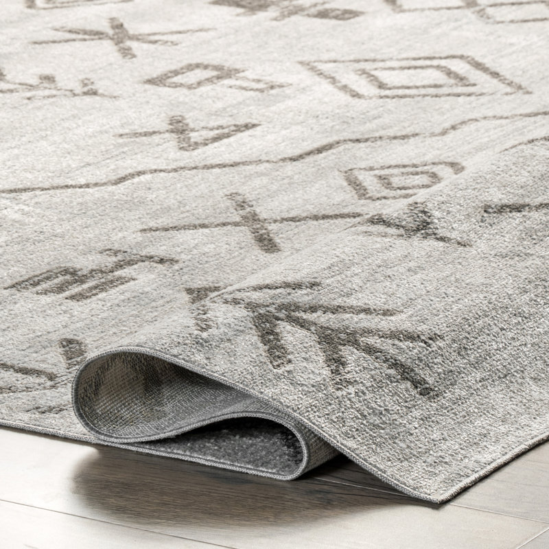 Tapis d'inspiration mondiale Rhonda SpinClean, Rectangle 8 pi x 10 pi
