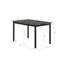Table de salle à manger de style moderne avec plateau en faux marbre avec structure en métal robuste pour les pièces - construction, installation facile, capacité de poids de 100 lb, coin repas noir décoratif et poids maximal,