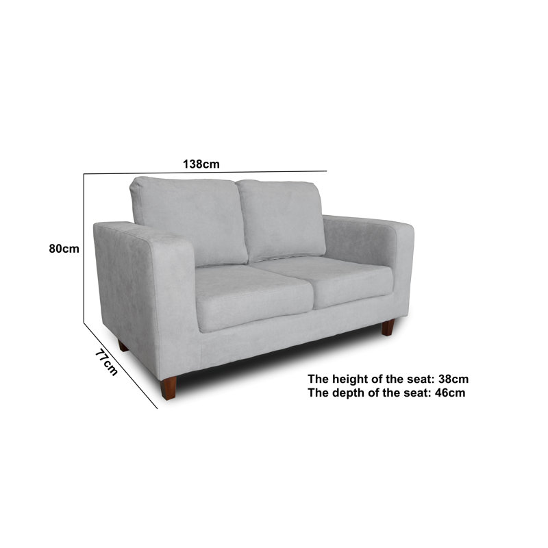 Bohlin 2 Seater Fabric Sofa, Silver