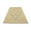 Tapis beige moderne touffeté à la main à motif de treillis Jawaher 5 pi x 8 pi beige