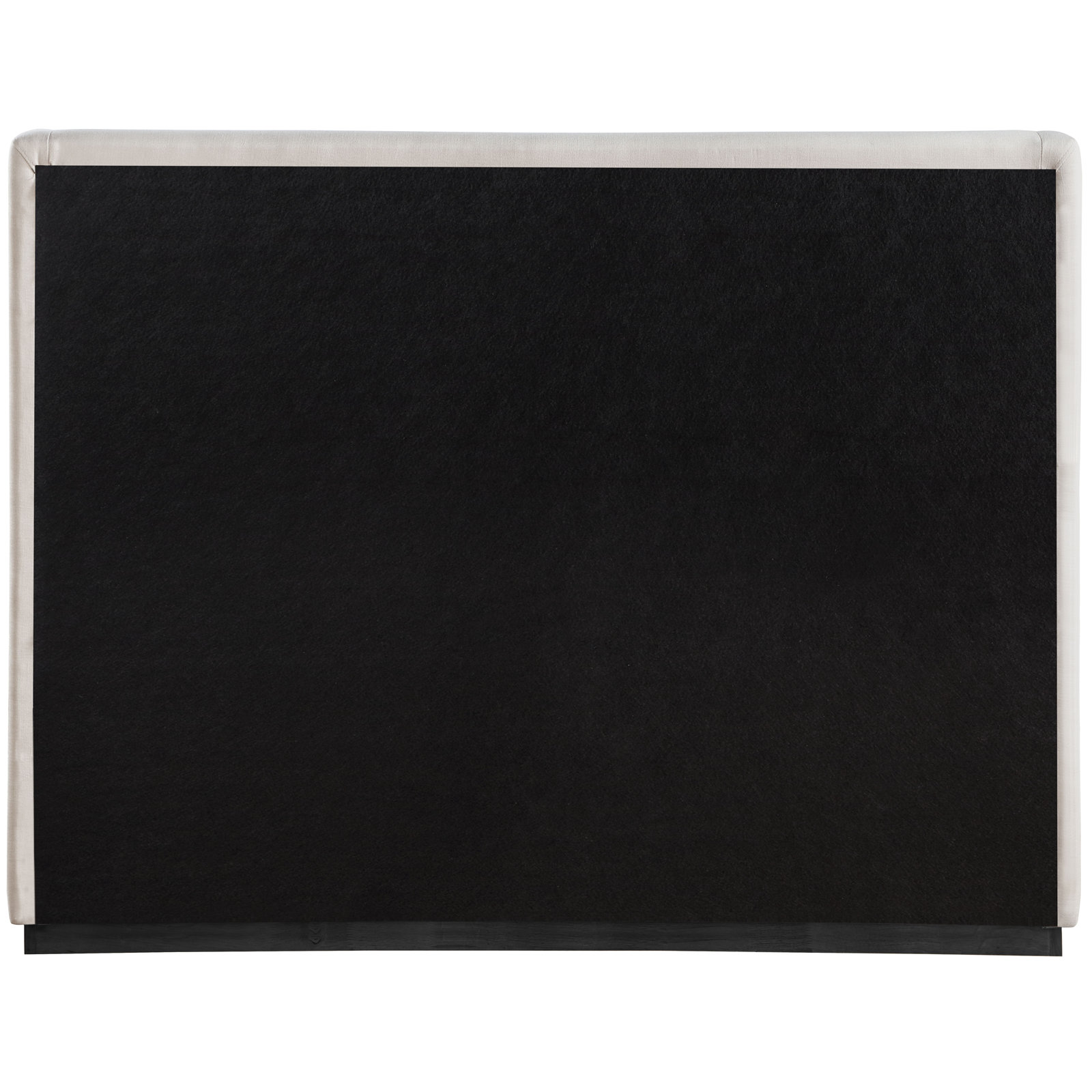 Upholstered Panel Bed, Beige Linen Textured Fabric, Full / Double