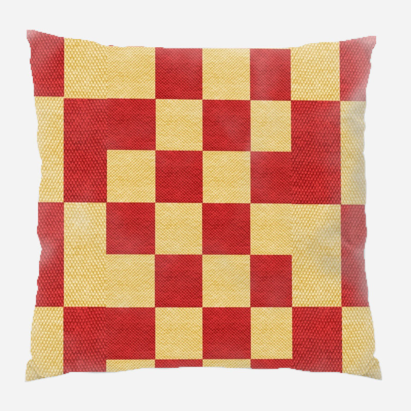 Fabric Plaid Microsuede Reversible Throw Pillow